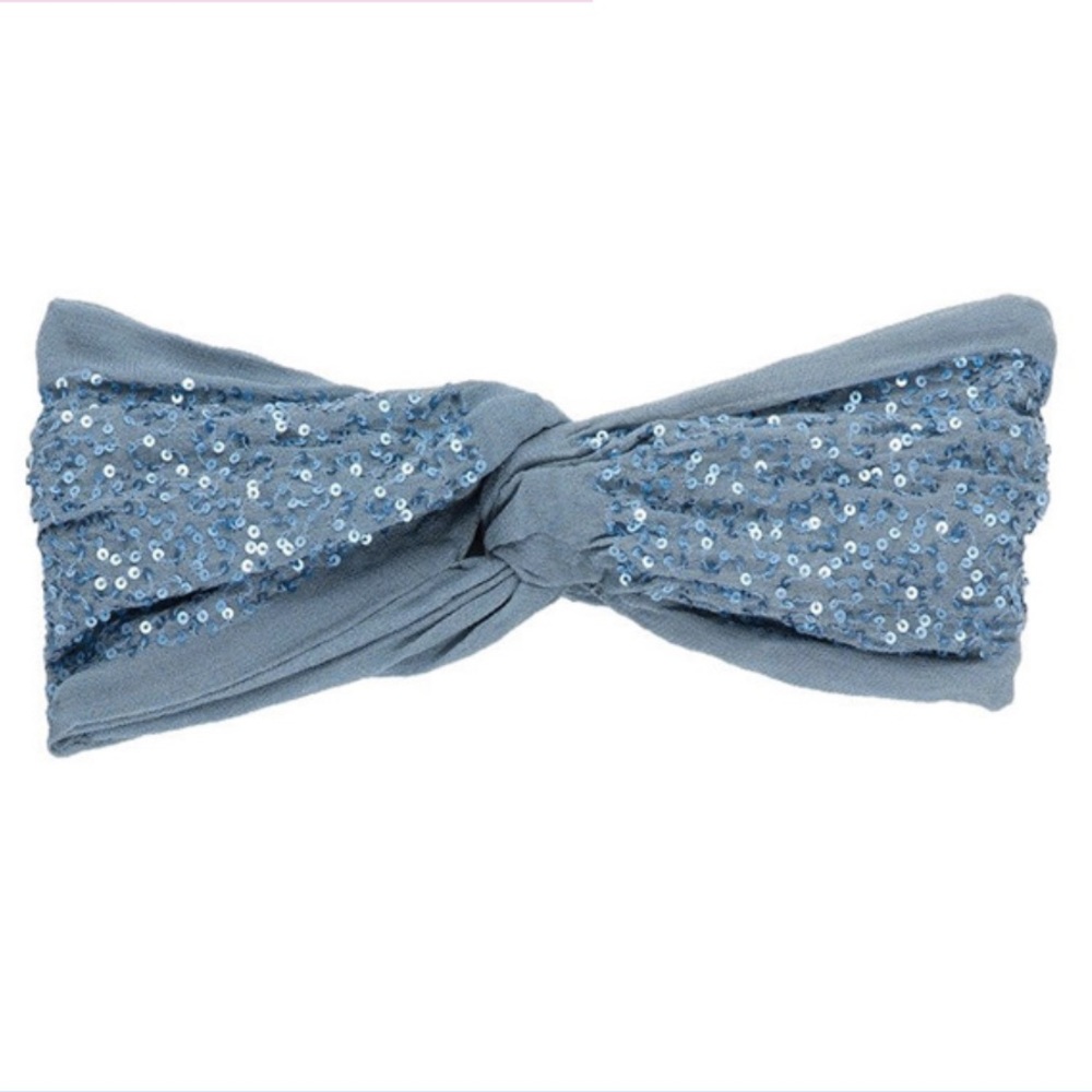 BLUE SEQUIN TURBAN- NWT - Picture 2 of 5
